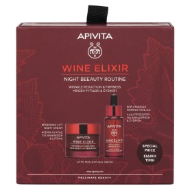 Apivita PROMO PACK Wine Elixir με Renewing Lift Night Cream 50ml & Firming Face Oil 30ml