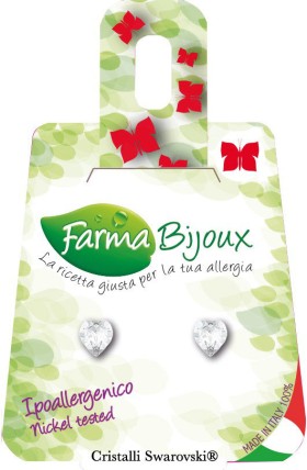 Farma Bijoux Υποαλλεργικά Σκουλαρίκια Κρύσταλλα Καρδιές 5mm BE30C01 1 Ζευγάρι