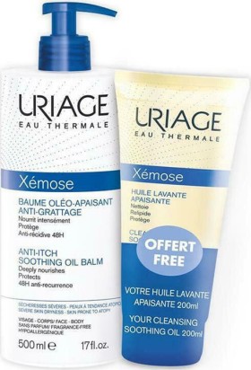 Uriage Set Xemose Καταπραϋντικό Έλαιο Βάλσαμο Κατά του Κνησμού 500ml & Cleansing Soothing Oil 200ml