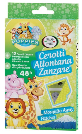 Brand Italia Εντομοαπωθητικά Αυτοκόλλητα Puppies Κατάλληλα για Παιδιά 48τμχ