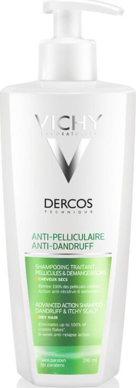 Vichy Dercos Anti-dandruff Dry Hair Shampoo Pump 390ml