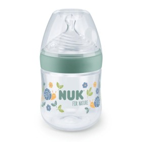 Nuk For Nature Πλαστικό Μπιμπερό Κατά των Κολικών με Θηλή Σιλικόνης, Δείκτη Ελέγχου Θερμοκρασίας 150ml για 0-6m Πράσινο 1τμχ 10.743.075