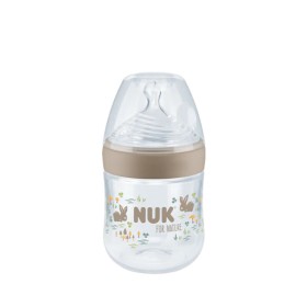 Nuk For Nature Πλαστικό Μπιμπερό Κατά των Κολικών με Θηλή Σιλικόνης, Δείκτη Ελέγχου Θερμοκρασίας 150ml για 0-6m Μπεζ 1τμχ 10.743.075