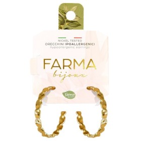 Farma Bijoux Υποαλλεργικά Σκουλαρίκια Επιχρυσωμένοι Κρίκοι Σπιράλ 30mm C90620