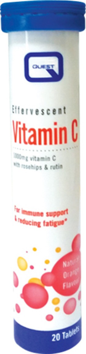 Quest Vitamin C 1000mg Συμπλήρωμα Με Βιταμίνη C και Αντιοξειδωτικά 20tabs Αναβράζοντα