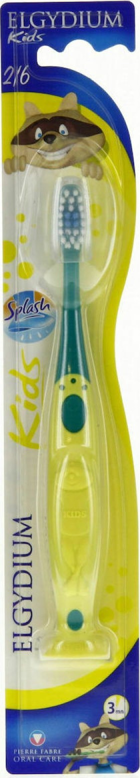 Elgydium Παιδική Οδοντόβουρτσα Kids Splash Πράσινο για 2-6 χρονών 1τμχ