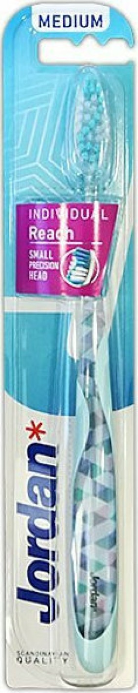 Jordan Individual Reach Medium Toothbrush Μέτρια Οδοντόβουρτσα σε Διάφορα Χρώματα 1τμχ