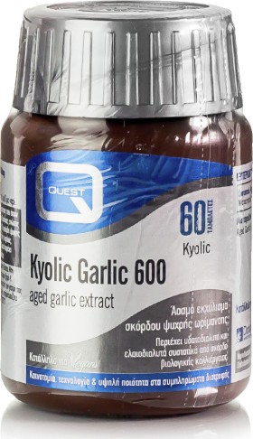 Quest Kyolic Garlic Εκχύλισμα Σκόρδου 600mg 60tabs