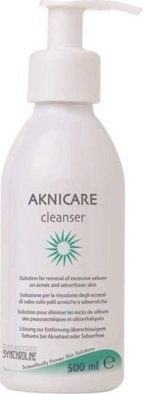 Synchroline Aknicare Cleanser Υγρό Αφρίζον Καθαριστικό προσώπου 500ml