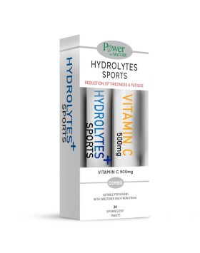 Power Health Hydrolytes Sports με Stevia και Vitamin C 500mg 2χ20tabs Αναβράζοντα