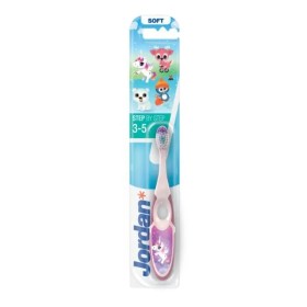 Jordan Kids Toothbrush Step by Step Soft, Μαλακή Παιδική Οδοντόβουρτσα 3-5 Ετών Μωβ 1τμχ