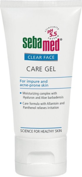 Sebamed Clear Face Gel, Ενυδατικό & Ρυθμιστικό Gel Προσώπου κατά της Ακμής με Υαλουρονικό Οξύ & Aloe Vera 50ml