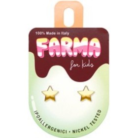 Farma Bijoux Kids Υποαλλεργικά Σκουλαρίκια Αστεράκια Χρυσά 1 ζεύγος G987