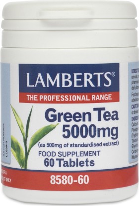Lamberts Green Tea 5000mg Εκχύλισμα Πράσινου Τσαγιού 60tabs
