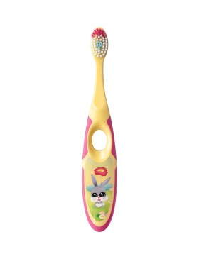 Jordan Kids Toothbrush Step by Step Soft, Μαλακή Παιδική Οδοντόβουρτσα 3-5 Ετών Κίτρινο 1τμχ