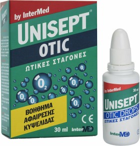 Unisept Otic Ωτικές Σταγόνες για Αφαίρεση Κυψελίδας 30ml