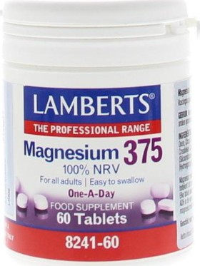 Lamberts Magnesium 375mg 100% NRV 60tabs