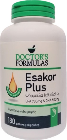 Doctors Formulas Esakor Plus EPA 700mg - DHA 500mg Φόρμουλα Ιχθυέλαιων 180caps