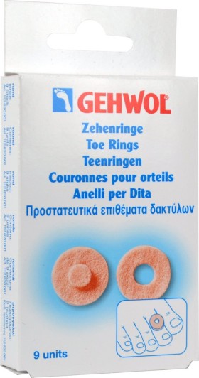 Gehwol Toe Ring Round Προστατευτικά Επιθέματα Δακτύλων 9τμχ