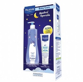 Mustela Baby Night Care Pack - Gentle Cleansing Gel 500ml & Δώρο Soothing Chest Rub 40ml