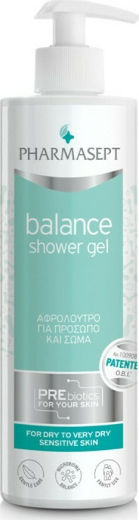 Pharmasept Balance Shower Gel Αφρόλουτρο για Πρόσωπο και Σώμα για Ξηρές και Πολύ Ευαίσθητες Επιδερμίδες 500ml