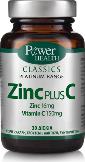 Power Health Classics Platinum Zinc Plus C 30tabs