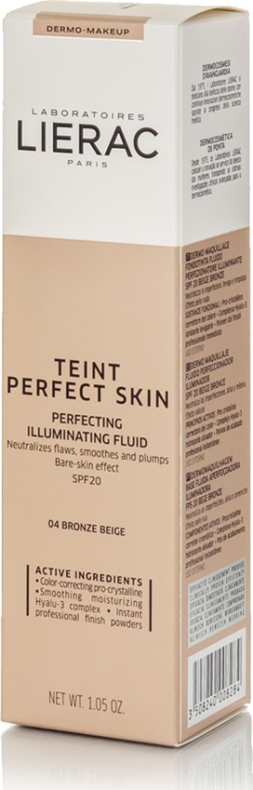 Lierac Teint Perfect Skin Perfecting Illuminating Foundation SPF20 04 Bronze Beige 30ml