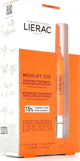 Lierac Mesolift C15 Extemporaneous Anti-fatigue Revitalizing Concentrate Συμπύκνωμα κατά της Κούρασης 2x15ml