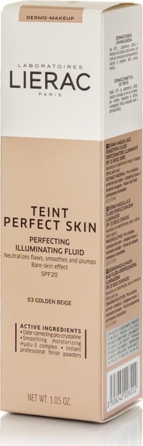 Lierac Teint Perfect Skin Perfecting Illuminating Foundation SPF20 03 Golden Beige 30ml