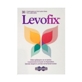 Uni-Pharma Levofix Πολυβιταμίνη για τη Φυσιολογική Λειτουργία του Θυροειδούς 30tabs