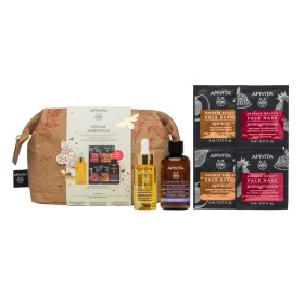 Apivita PROMO PACK 2022 Festive Essentials Σετ Περιποίησης Beessential Oils Ελαιο Προσώπου Ημερας, 15ml & Αφρός Καθαρισμού 75ml & Scrub Βερύκοκο 2x8ml & Μάσκα Ρόδι 2x8ml