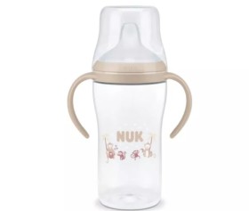 Nuk Perfect Match Εκπαιδευτικό Μπιμπερό Πλαστικό Μπεζ με Λαβές για 6m+ 260ml 10.216.313