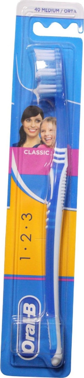 Oral-B Classic 40 1-2-3 Medium Μπλε