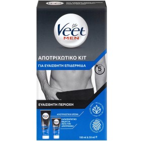 Veet Men Ανδρική Κρέμα Αποτρίχωσης για την Ευαίσθητη Περιοχή 100ml & Balm για μετά την Αποτρίχωση 50ml