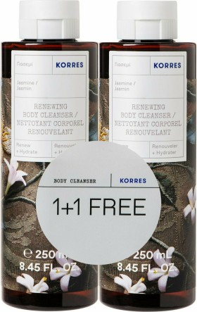 Korres Renewing Jasmine Αφρόλουτρο Γιασεμί 1+1 ΔΩΡΟ 2x250ml