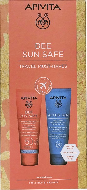 Apivita Bee Sun Safe Set Travel Size Αντηλιακό Γαλάκτωμα SPF50 100ml & After Sun 100ml