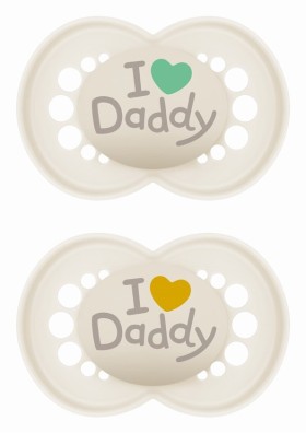 MAM Original Πιπίλα Σιλικόνης I love Daddy 16m+ 2τμχ