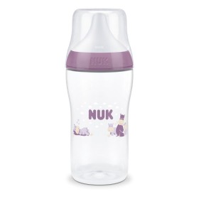NUK Perfect Match Πλαστικό Μπιμπερό Μωβ Ιπποπόταμος, Μαλακή θηλή σιλικόνης M, 3m+ 260 ml  10.216.327