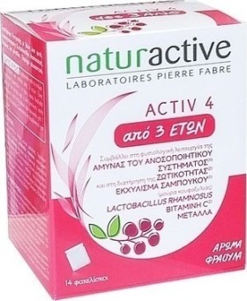 Naturactive Activ 4 Πολυβιταμινούχο Συμπλήρωμα Διατροφής για Παιδιά 3+Ετών με γεύση Φράουλα 14τμχ