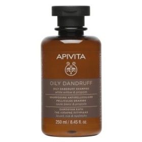 APIVITA Oily Dandruff Shampoo με Λευκή Ιτιά & Πρόπολη για Λιπαρή Πιτυρίδα 250ml