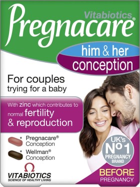 Vitabiotics Pregnacare His & Her Conception Dual Pack για την Αναπαραγωγική Υγεία 2x30