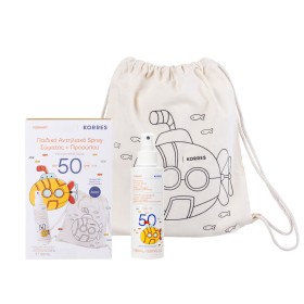 Korres Promo 2024 Yoghurt Kids Sunscreen Comfort Spray Face Body Παιδικό Αντηλιακό Spray Προσώπου - Σώματος SPF50 50ml & ΔΩΡΟ Υφασμάτινο Back Pack Για Ζωγραφική 1τμχ