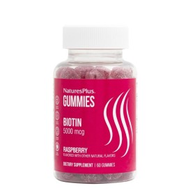 Natures Plus Gummies Biotin 500mcg Raspberry 60 ζελεδάκια
