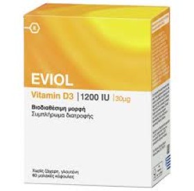 EVIOL Vitamin D3 1200IU 60caps