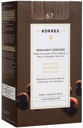 Korres Argan Oil Advanced Colorant Βαφή Μαλλιών 6.7 Κακάο 145ml