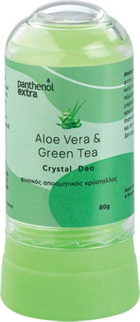 Panthenol Extra Crystal Deo Aloe Vera & Green Tea Roll-On Αποσμητικός Κρύσταλλος 80gr
