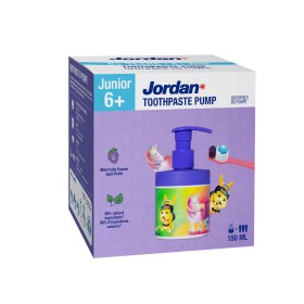 Jordan Junior Οδοντόκρεμα με Αντλία (Pump) για Παιδιά 6+ Χρονών με Γεύση Φρούτων 1450ppm 150ml