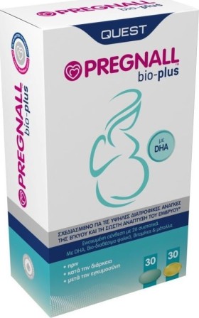 Pregnall Bio Plus Μέγιστη Υποστήριξη κατά τη Διάρκεια της Εγκυμοσύνης 30caps & 30tabs